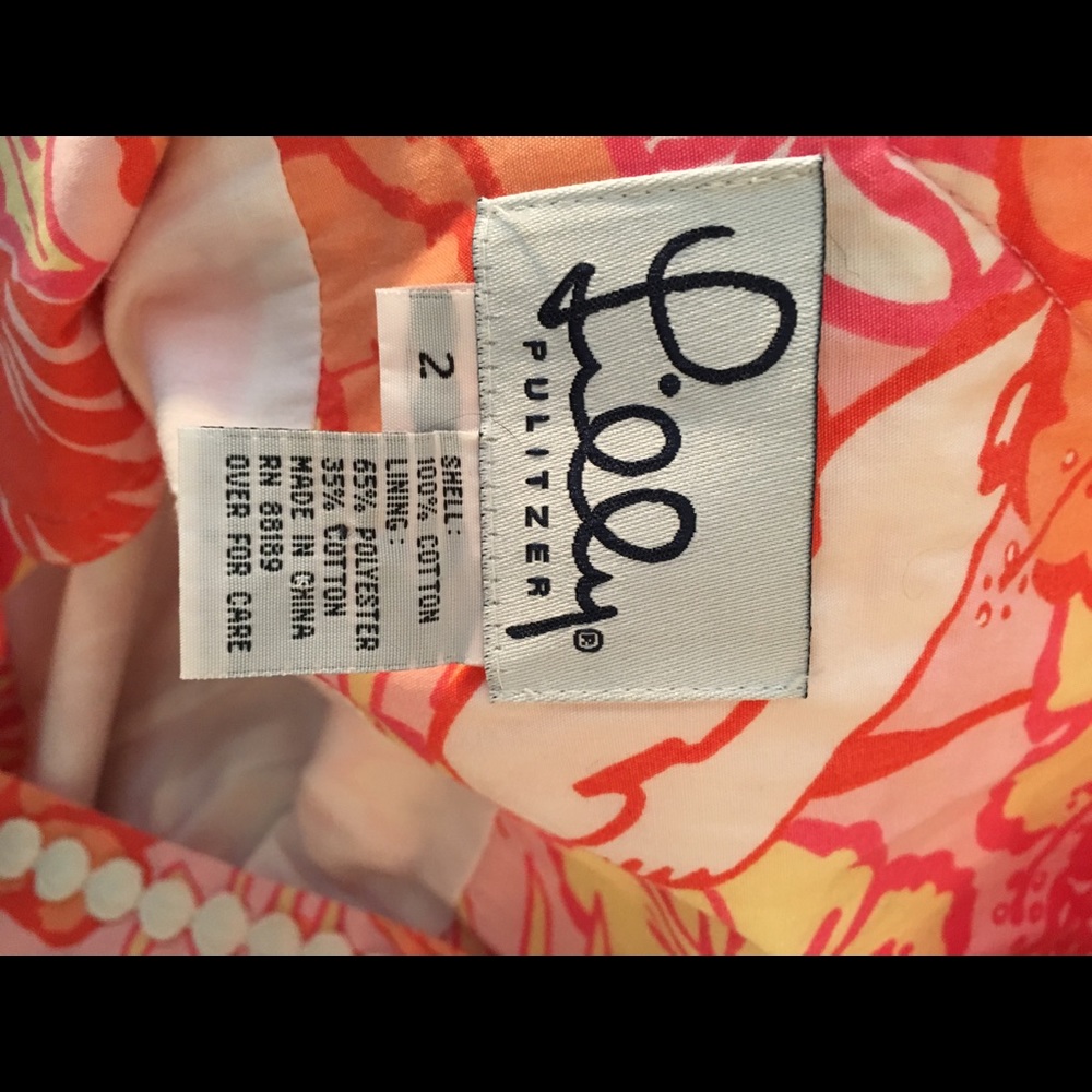 Lilly Pulitzer pink & orange coastal floral dress